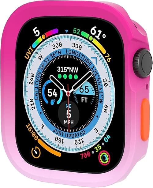 Soft TPU Apple Watch 11 Bumper Case 42mm for Women, Rose Red-White on Amazon - Best Deal Finder
