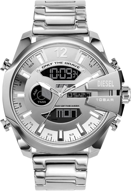 Diesel Men's Mega Chief Stainless Steel Chronograph Quartz Watch on Amazon.ae - Price Tracker