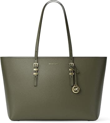 Michael Kors Quinn Large Tote, Gold-tone Hardware/Pebble Leather/Ivy, One size on Amazon.ae - Price Tracker
