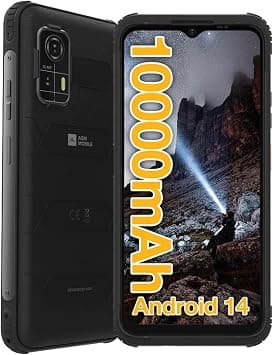 AGM H MAX Rugged Smartphone Unlocked, 4G Outdoor Phone with 10000mAh Battery, Android 14, 8GB+256GB, 6.56” HD+ Display, IP68/IP69K, Face ID, Dual SIM, NFC on Amazon.ae - Price Tracker