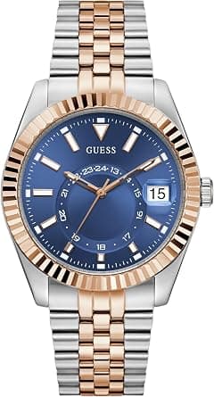 GUESS Blue Round Dial Analog Men's Watch - GW0977G5 on Amazon - Best Deal Finder