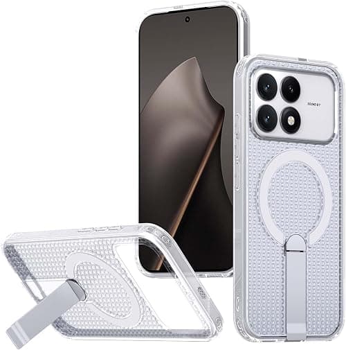 YUECXIN Magnetic Case for Xiaomi Poco F8 Pro 5G, Cooling Shockproof Ultra Thin Case with Metal Stand Invisible Cooling Cover, Clear on Amazon.ae - Price Tracker