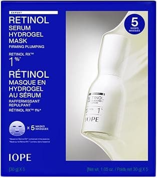 IOPE Retinol Serum in Deep Collagen Gel Mask 5+1 Set | Double-Layered Hydrogel Sheet for High Adhesion, A Full Bottle of Retinol RX 1% Serum, Intense Firming & Plumping, Anti-Aging, Korean Skincare on Amazon.ae - Price Tracker