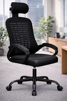 Splendor ® Desk Chair Office Chair for Home Height Adjustable Mid Back Mesh Computer Chair with Lumbar Support Mesh Swivel Computer Office Ergonomic Executive Chair (High Back, Black) on Amazon.ae - Price Tracker
