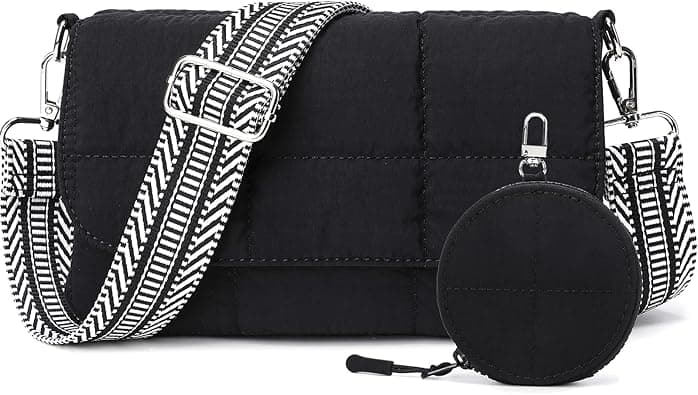Small Shoulder Bag for Women Retro Classic Clutch Purse Tote HandBag with Zipper Closure(black) on Amazon.ae - Price Tracker