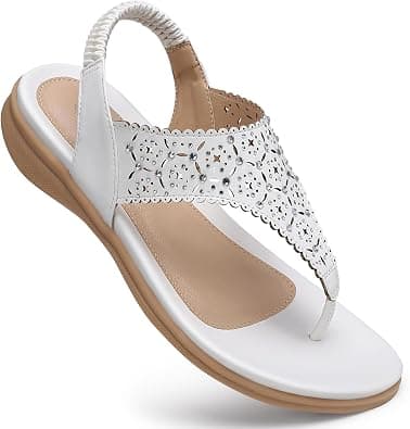 SHIBEVER Flat Sandals For Women Dressy: Comfortable Summer - Soft Rhinestone Flats Sandal on Amazon.ae - Price Tracker