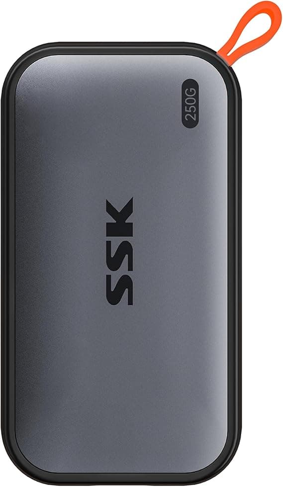 SSK Portable SSD 250GB External Solid State Drive, Up to 1050MB/s USB C SSD External SSD USB 3.2 Gen 2 for iPhone 15/Pro, Windows, Mac, Android Phones and Tablets on Amazon.ae - Price Tracker