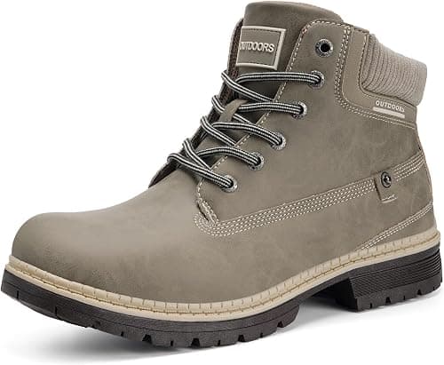 Snow Boots Womens Mens Winter Flat Ankle Boots Warm Fur Lined Fashion Combat Leather Shoes Casual Work Walking Hiking Lace Up Outdoor Trainer Urban on Amazon.ae - Price Tracker