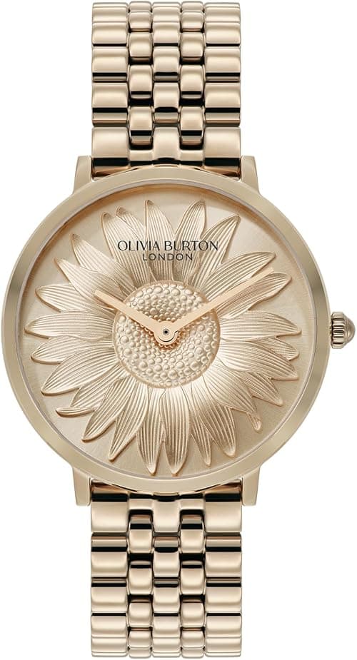 Olivia Burton Womens Sunflower Quartz Basic, Rose Gold, One Size on Amazon.ae - Price Tracker