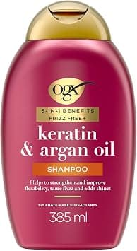 OGX Anti Frizz Keratin Smoothing Oil 5 in 1 Sulfate Free Hair Shampoo, 385ml on Amazon - Best Deal Finder