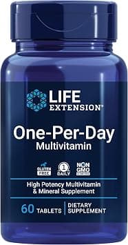 Life Extension One-Per-Day Multivitamin - Essential Vitamins & Minerals - for Healthy Immune Function, Cellular, Blood Vessel, Heart & Brain Health - Non-GMO, Gluten-Free - 60 Tablets on Amazon - Best Deal Finder