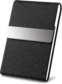Professional Business Card Holder, Pocket Business Card Case for Women & Men, PU Leather Multi Card Case, Credit Card Wallet, Name Card Holder with Magnetic Closure on Amazon.ae - Price Tracker