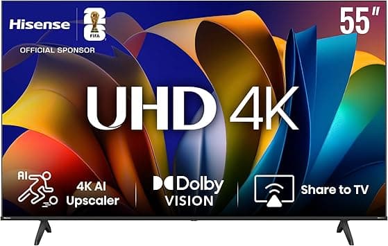Hisense 55 inch Smart TV UHD 4K E6N-Dolby Vision,Game Mode Plus,Smooth Motion with MEMC,AI Sports Mode,Voice Control,Share to TV,Youtube,Netflix,Disney+,Shahid and Anghami,55E6N(2024 UAE Version) on Amazon.ae - Price Tracker