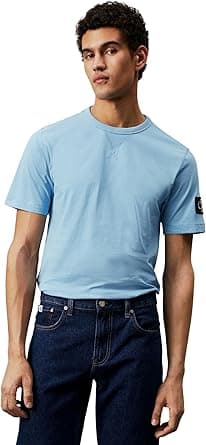Calvin Klein Jeans Men's Badge Regular Tee S/S Knit Tops on Amazon.ae - Price Tracker