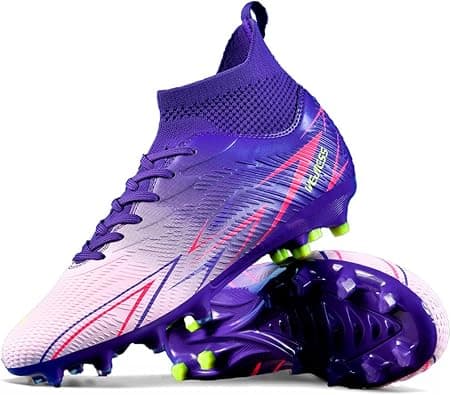 Indoor Soccer Cleats Mens Womens Turf Soccer Cleats Wide Socer Shoes FG AG TF High Ankle Football Boots on Amazon.ae - Price Tracker