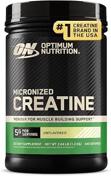 Optimum Nutrition (ON) Micronized Creatine Monohydrate Powder for Muscle Building Support - Unflavored, 1200 Grams, 240 Servings on Amazon - Best Deal Finder