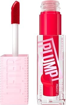 MAYBELLINE Lifter Gloss Lifter Plump, Plumping Lip Gloss with Chili Pepper and 5% Maxi-Lip, Red Flag, Sheer Red, 1 Count on Amazon - Best Deal Finder