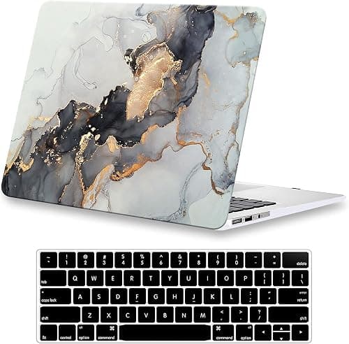 Compatible for MacBook Pro 14 Inch Case 2026 M5, 2021-2025 M4 M3 M2 M1 Pro/Max A3427 A3426 A3434 A3112 A3185 A3401 A2918 A2992 A2779 A2442, Cute Plastic Hardshell & Keyboard Cover, Blue Gold on Amazon.ae - Price Tracker