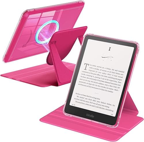 MoKo 360°Rotating Case for 7"Kindle Paperwhite 12th Gen/Colorsoft,Raspberry on Amazon.ae - Price Tracker