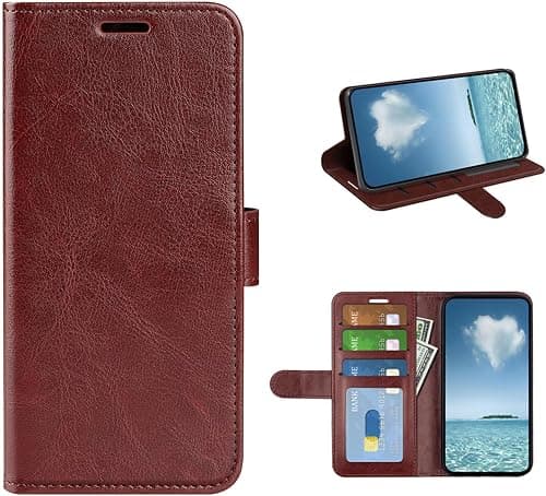 COQUE Case for Xiaomi Poco F8 Ultra 5G, R64 Leather Grain Single Fold Flip Case with Card Slot Leather Case for Xiaomi Poco F8 Ultra 5G Brown on Amazon.ae - Price Tracker