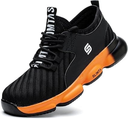 Safety Shoes for Men Women Steel Toe Boots Non-Slip Lightweight Breathable Sneakers Puncture Proof Protective Industrial Shoes على Amazon.ae - متتبع الأسعار