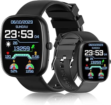 Smart Watch for Men Women - 1.83" Smartwatch with Answer/Make Calls for Android iPhone, IP68 Waterproof, Fitness Tracker Heart Rate Blood Oxygen Sleep Monitor (Black) - Amazon.sa Price Tracker