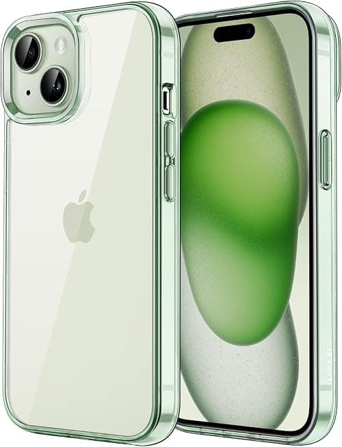 JETech Case for iPhone 15 6.1-Inch, Non-Yellowing Shockproof Phone Bumper Cover, Anti-Scratch Clear Back (Green) on Amazon - Best Deal Finder