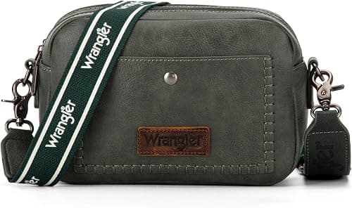 Wrangler Crossbody Purses for Women Trendy Camera Snapshot Bag with Wide Strap على Amazon.ae - متتبع الأسعار