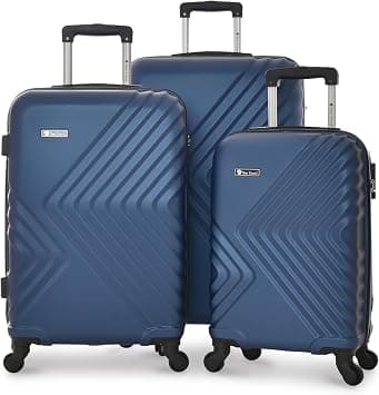 New Travel 4 Wheels Set of 3 Trolley Bags, Hard Case ABS, 360º Wheeling Carry on & Check-in Luggage for Men & Women, Suitcase for Travel, Trolley Bags for Travel, NT804/3P (Navy) on Amazon.sa - Price Tracker