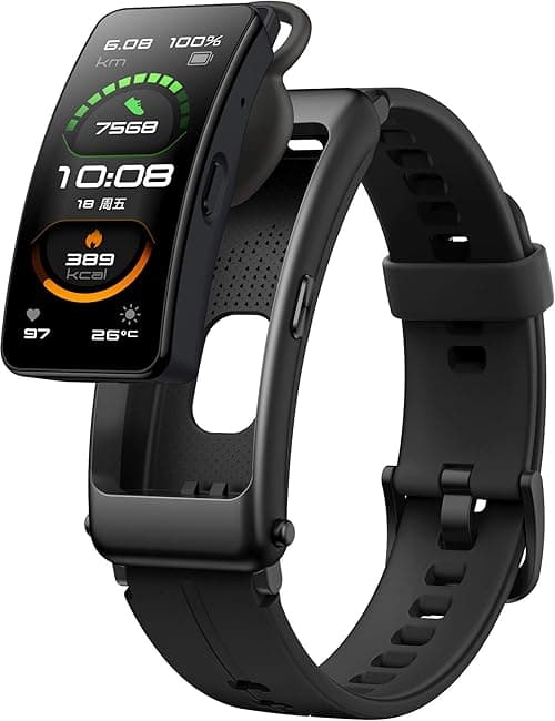 HUAWEI Talkband B6 Smart Band, Fitness Activities Tracker with 1.53-inch AMOLED colour screen, All-day Fitness Monitoring, Detachable Bluetooth Earphone, Sleep Monitoring Tracking, Graphit Black on Amazon.ae - Price Tracker