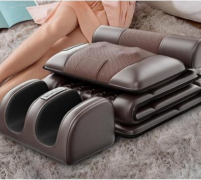 Back Shoulder Hips and legs Massager - Adjustable Massage Chair, Ease Stiffness/Tension with 5 Zone Settings, Relax Full, Upper Lower Back Muscles, Roller, Vibration, Soothing Heat(Brown) على Amazon.ae - متتبع الأسعار