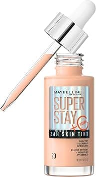 Maybelline Super Stay Skin Tint Foundation, With Vitamin C*, Foundation and Skincare, Long-Lasting up to 24H, Vegan Formula, Shade 20 | Lightweight to medium coverage, dermatologically tested vegan formula, Non-comedogenic sensitive skin, Paraben free on Amazon.sa - Price Tracker