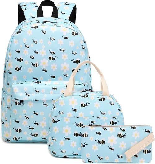 Girls School Backpacks for Kids Teens, 3-in-1 School Bag Bookbags Set with Lunch Bag Pencil Case on Amazon.ae - Price Tracker
