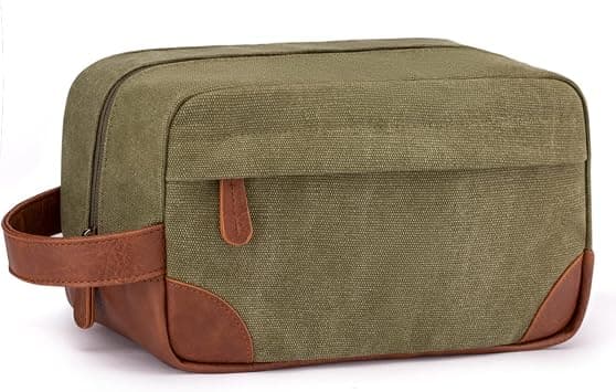 Vorspack Travel Toiletry Bag - Hanging Toiletry Bag for Men Water Resistant Canvas Shaving Bag for Travel, Green, Medium on Amazon - Best Deal Finder