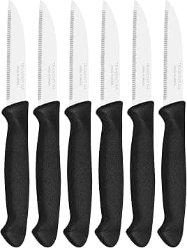 Tramontina Since 1911, Made In Brazil - Diamant 6-piece vegetable knife set with stainless steel blades and polypropylene handles, black على Amazon.ae - متتبع الأسعار