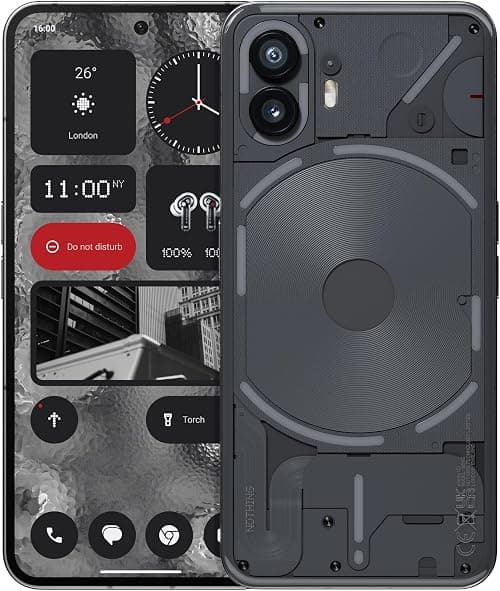 Nothing Phone (2) 12+256, Glyph Interface, Nothing OS 2.0, 50MP dual camera, 6.7” LTPO AMOLED screen, 4700 mAh battery, waterproof, 5G Android smartphone, Dark Grey, Middle East Version on Amazon.ae - Price Tracker