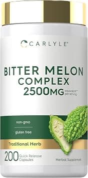Carlyle Bitter Melon Capsules 2500 mg | 200 Count | Non-GMO & Gluten Free Extract | Complex Supplement على Amazon.ae - متتبع الأسعار