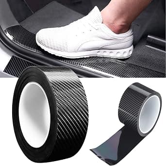 Automotive Car Door Edge Guards Door Sill Protector 5D Carbon Fiber Vinyl Wrap Film Threshold Bumper Paint Protection Strip Scuff Plate Anti-Collision Scratch Cover Universal for Most Cars (7CM*3M) - Amazon.sa Price Tracker