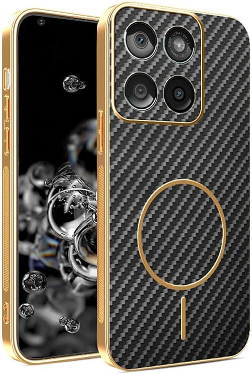 YUECXIN Magnetic Case for Motorola Moto G77 5G Compatible with Magsafe, Military Grade Sturdy Durable Carbon Fiber Texture Slim Case, Non-Slip Shockproof TPU Cover. Black on Amazon.ae - Price Tracker