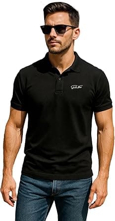 Mens Polo Shirt Stretchable Cotton Short Sleeves Polo Shirt For Mens Breathable Polo Shirt on Amazon.ae - Price Tracker