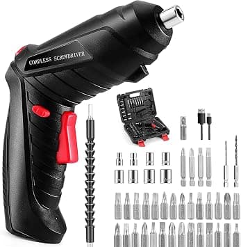 Arabest Electric Screwdriver Set,47 in 1 Cordless Drill Screwdriver Bits Set Rechargeable, 3.6V Li-ion 3.5N·m Max Torque Electric Rotatable Drill Screwdriver for Home Improvement DIY Project على Amazon.ae - متتبع الأسعار