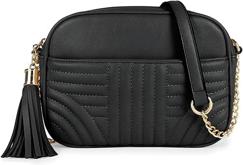 EVVE Gesteppte Crossbody-Taschen fr Frauen Stilvolle Kameratasche mit Quaste Leichte mittelgroe Schultertasche on Amazon.ae - Price Tracker