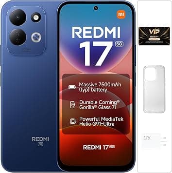 REDMI 17 5G Smartphone Blue 4+128GB,Massive 7500mAh (typ) battery on Amazon.ae - Price Tracker