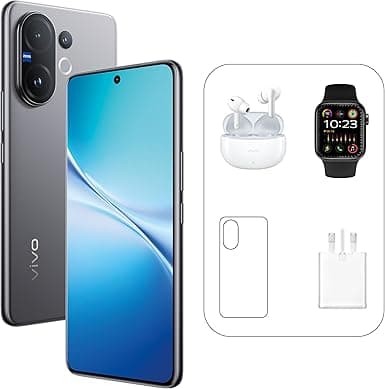 Vivo V60 5G - Mist Grey 12 + 256GB | 50MP ZEISS Camera | 3D curved 120Hz AMOLED Display | 6500mAh | IP69, 4Y Battery | 455 Days Screen Replace,24 Months Warranty - UAE Version on Amazon.ae - Price Tracker