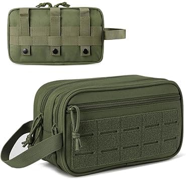 Tactical Toiletry Bag for Men,Military Travel Tool Pouches,Organizer Storage Bag for Toiletries Accessories and Hygiene Items,for Camping and Hiking (Green) on Amazon - Best Deal Finder
