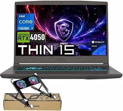 msi Thin 15 RTX 4050 Intel Core i7-13620H (Beats i9-12900H) Gaming Laptop on Amazon.ae - Price Tracker