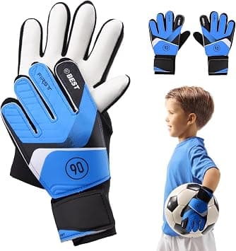 ROUNY Goalie Gloves, Goalkeeper Gloves for Kids, Football Gloves Goal Keeper Gloves with Super Grip Palms Double Wrist Protection Non-Slip Wear Resistant Latex Material Football Accessories على Amazon.ae - متتبع الأسعار