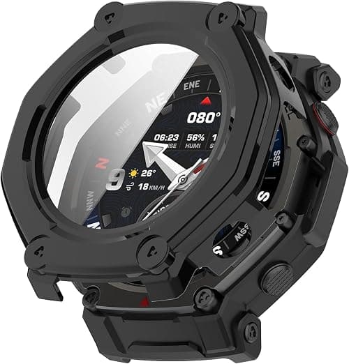 Hard Case with Screen Protector Compatible with Amazfit T-Rex 3 Pro 48 mm, Full Protection, Scratch-Resistant PC Protective Case, Anti-Scratch, Anti-Dust, Ultra Thin Protective Case for Amazfit T-Rex on Amazon.ae - Price Tracker