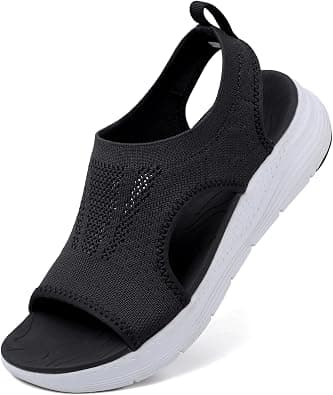 Womens Sandals Arch Support Orthotic Slip-On Sport Sandals Open-Toe Wedge Sandal Washable Slingback Platform Walking Sandals on Amazon.ae - Price Tracker