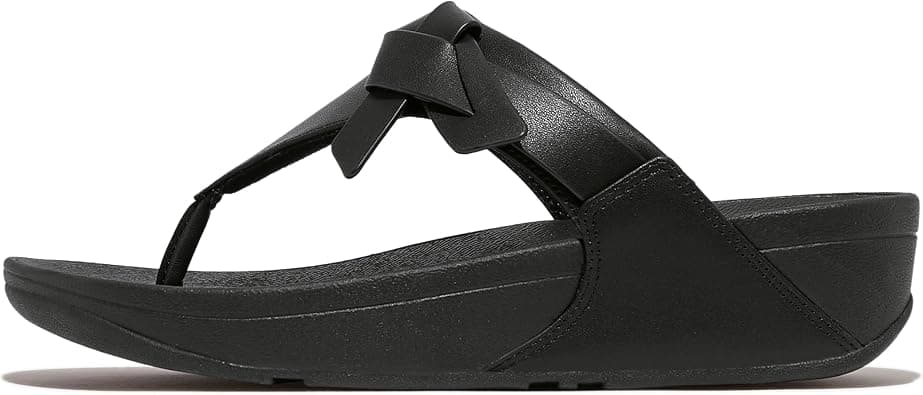 FitFlop Lulu Folded-knot Leather Toe-post Sandals womens Wedge Sandal على Amazon.ae - متتبع الأسعار